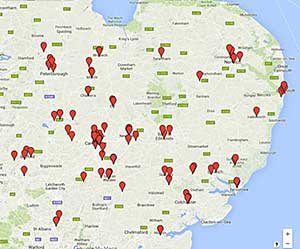 Ridgeons Grants Map